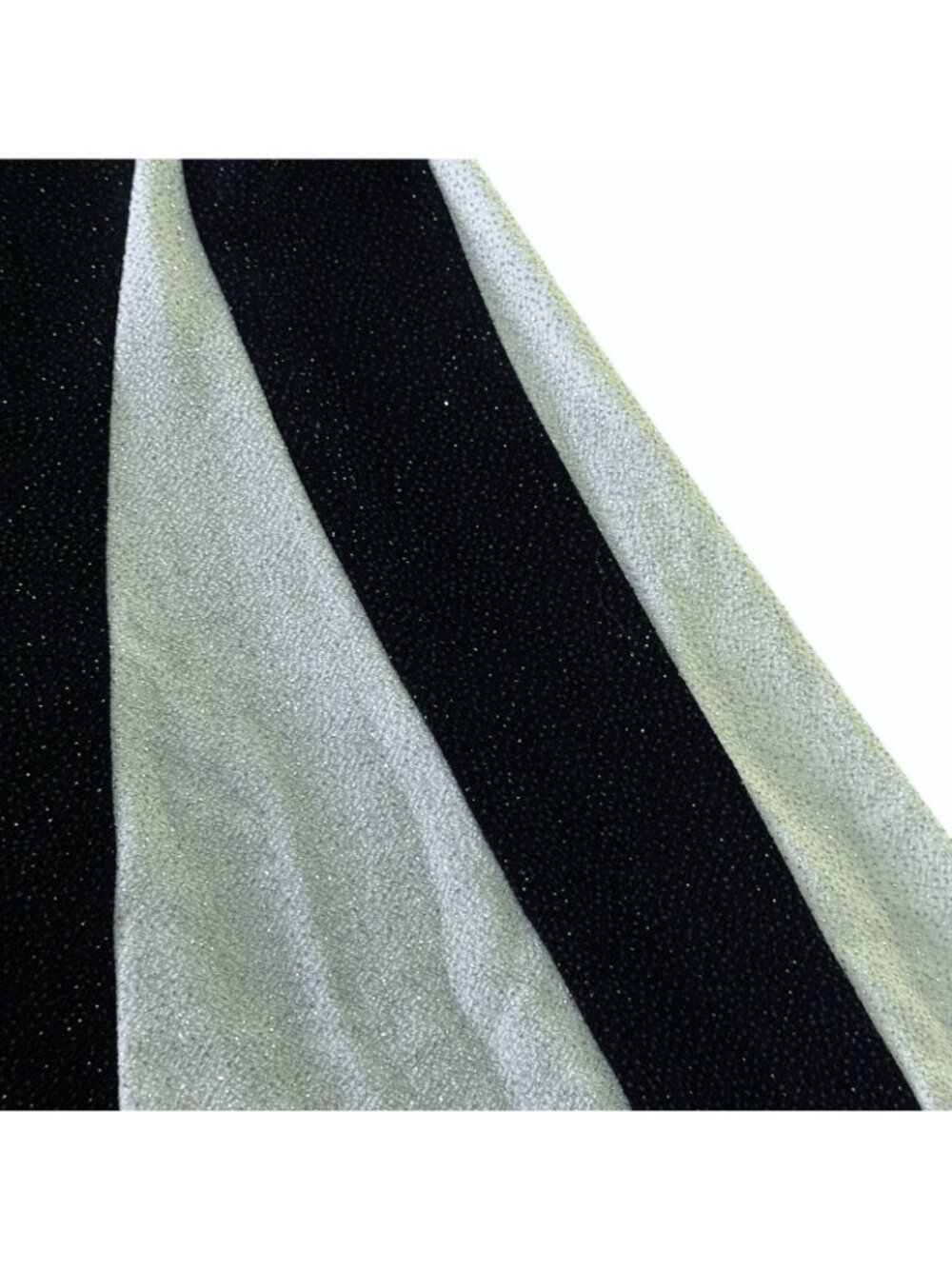 Maxi Halter Dress Women's 10 Black White Sparkly Stretchy Cruella Vintage - Picture 13 of 16